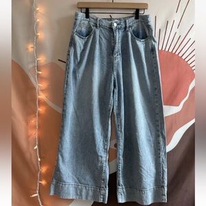 Habitual Barrel Wide Leg Jeans Size 10/30 High Rise Light Wash Denim